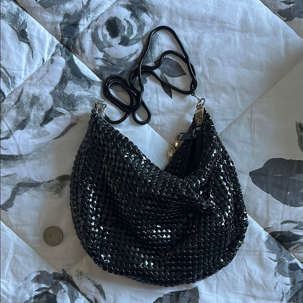 Black Chainmail Shoulder Bag